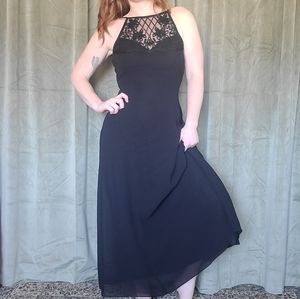 Vintage Mobwife Operacore Gunne Sax Little Black Dress Cocktail Formal Dress